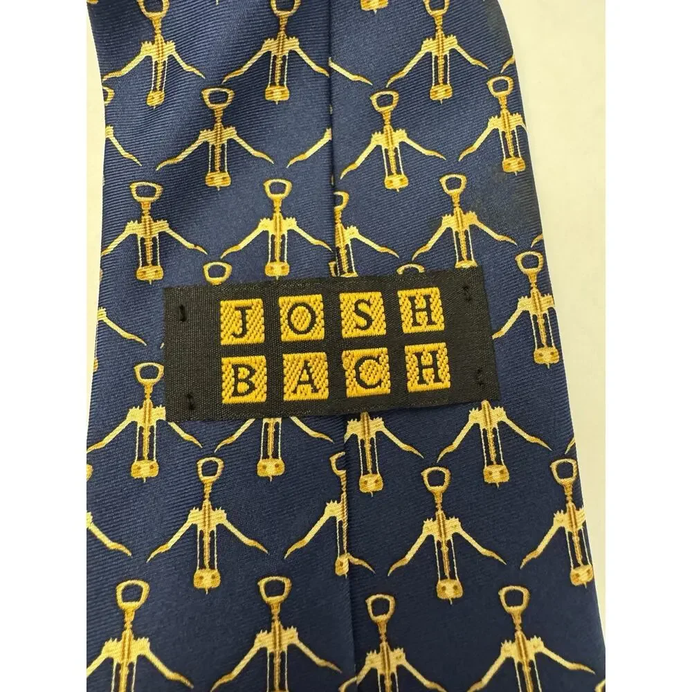 Jose Bach Pure Silk Corkscrew Wine Opener Novelty Necktie